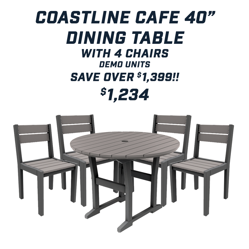 Coastline Cafe 40 table and chairs