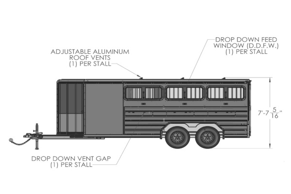 Frontier Trailers 7x16 HORSE TRAILERS for sale at Leonard Truck & Trailer, Inc., Ohio