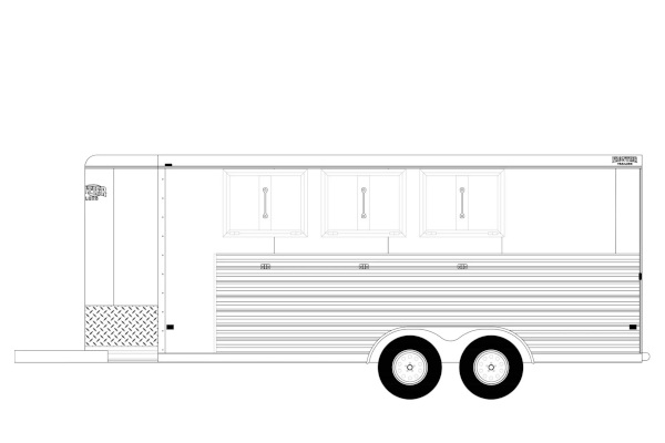 Frontier Trailers | Strider 24"T Bumper Pull Slant Load Series | Model 3 HORSE TRAILERS for sale at Leonard Truck & Trailer, Inc., Ohio