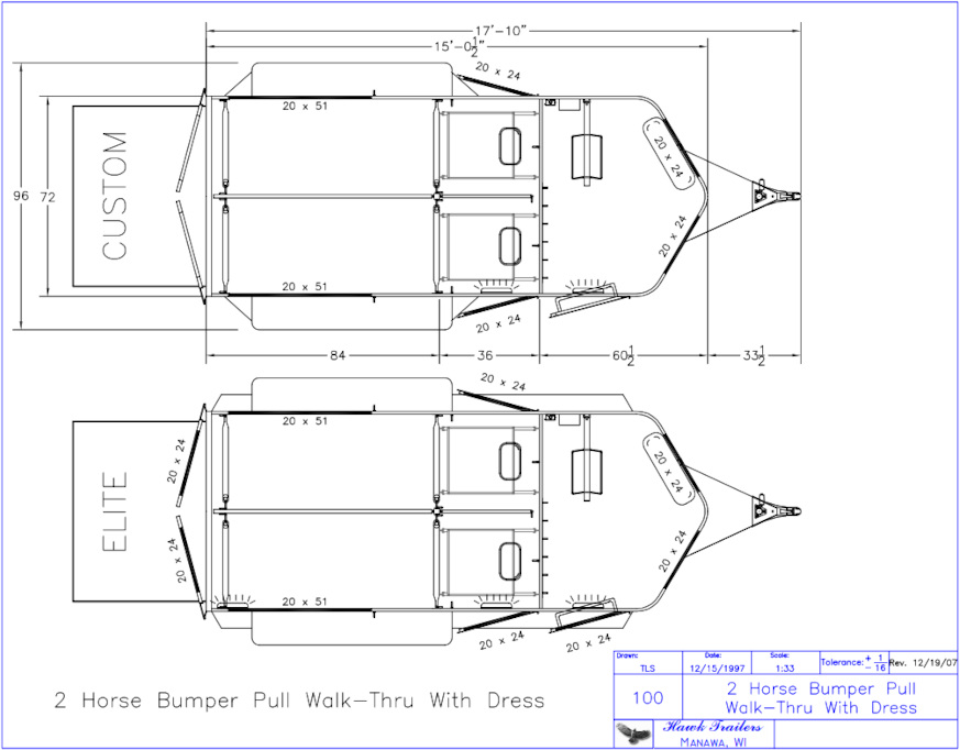 Hawk BumperPull Model100 2 Floorplan