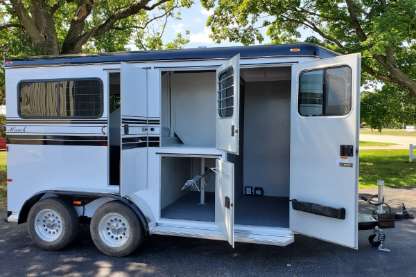 Hawk Trailers Model 104: 2 Horse Bumper Pull Manger with Dress for sale at Leonard Truck & Trailer, Inc., Ohio