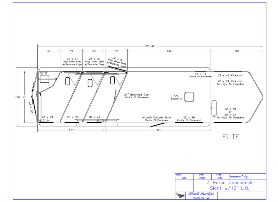 Hawk LQ Model152 3 FloorPlan