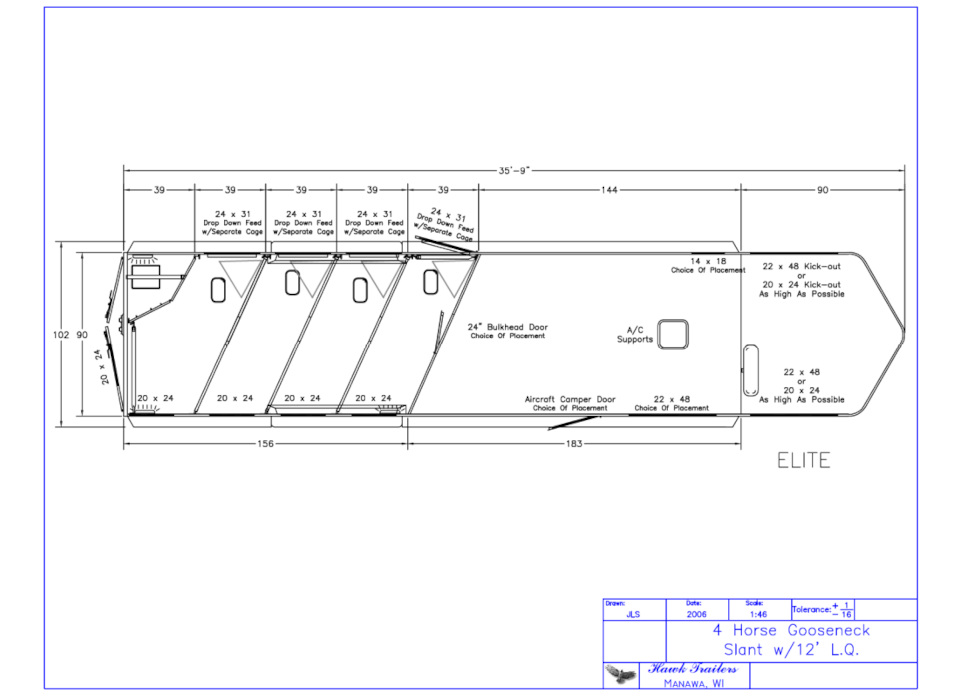 Hawk LQ Model154 4 FloorPlan