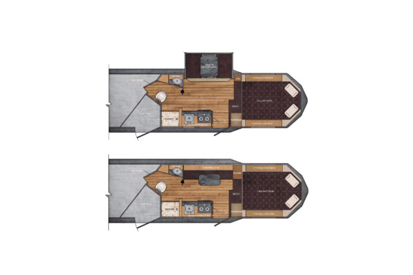 Trails West 7 Ft. Wide 10×10 Living Quarters Trailer Floor Plan for sale at Leonard Truck & Trailer, Inc., Ohio