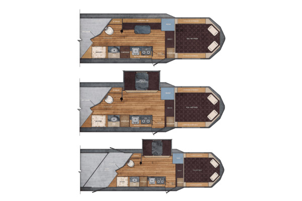 Trails West 7ft. Wide 10×15 Living Quarter Trailer Floor Plan for sale at Leonard Truck & Trailer, Inc., Ohio