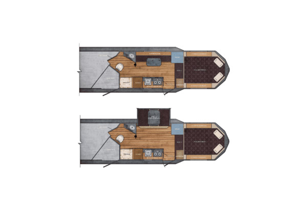 Trails West 7 Ft. Wide 12×12 Living Quarters Trailer Floor Plan for sale at Leonard Truck & Trailer, Inc., Ohio