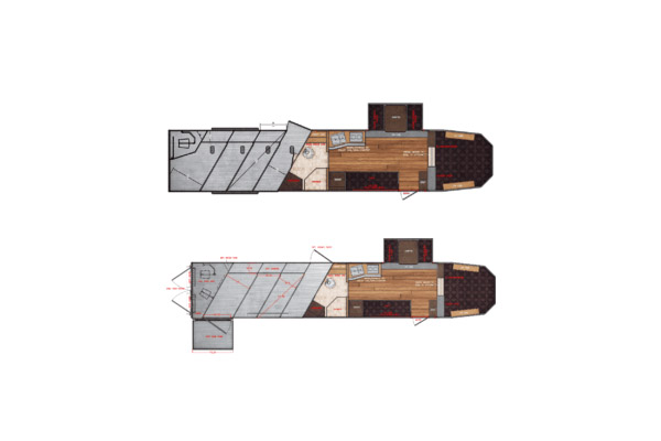 Trails West 8 Ft. Wide 15×19 Living Quarter Trailer Floor Plan for sale at Leonard Truck & Trailer, Inc., Ohio